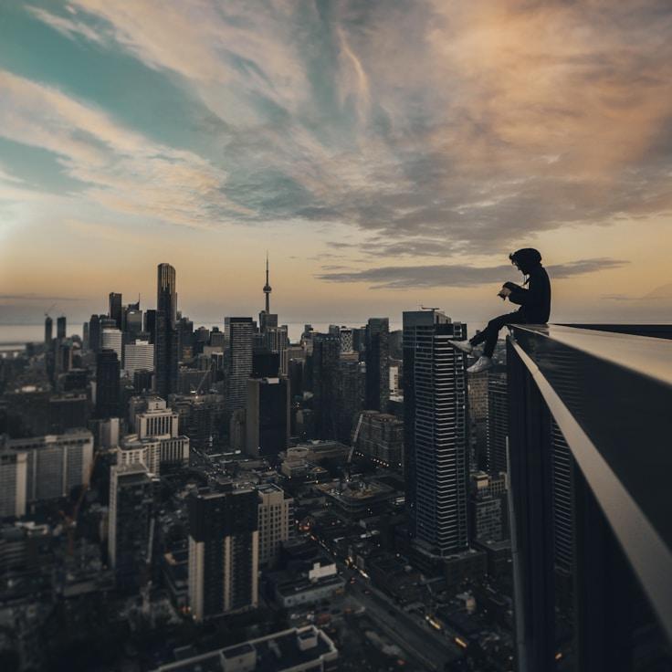 City skyline in Mountain View, United States
